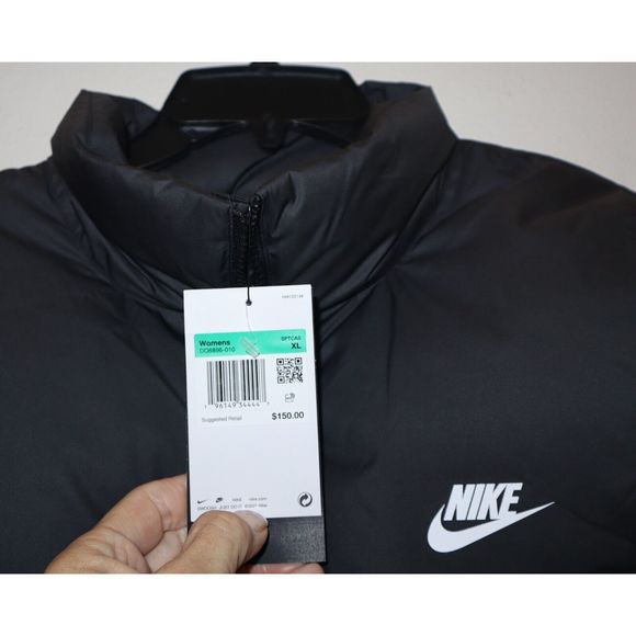 Nike DQ6896 010 Women Sz XL Black Therma-Fit Windrunner Down Bodywarmer Vest - Picture 3 of 10